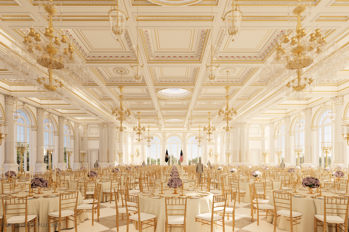 Trump reveals $200 million golden ballroom in ‘modernized’ White House East Wing