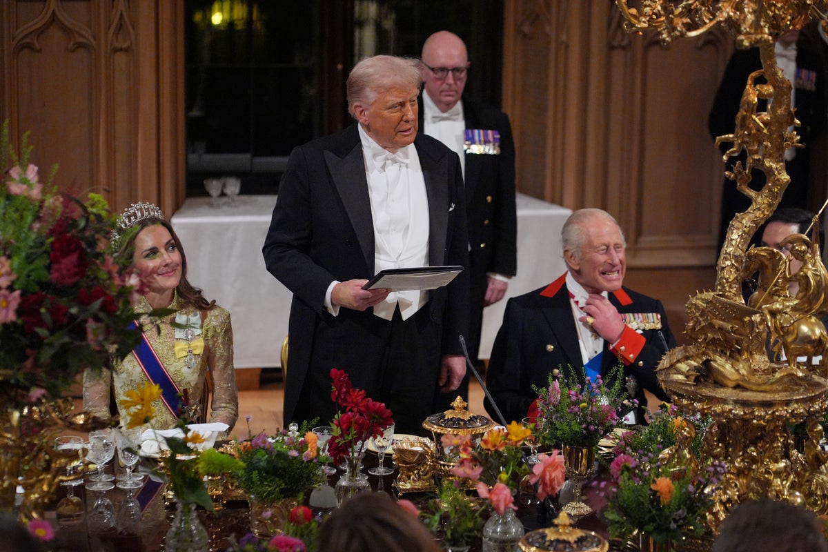 ‘Joined by history and fate’: Trump and King Charles toast US-UK ‘kinship’ … and each other at lavish state banquet