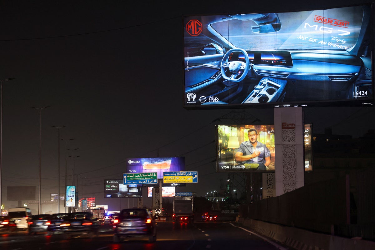 Egypt’s roads face a new hazard. Flashing billboards and adverts