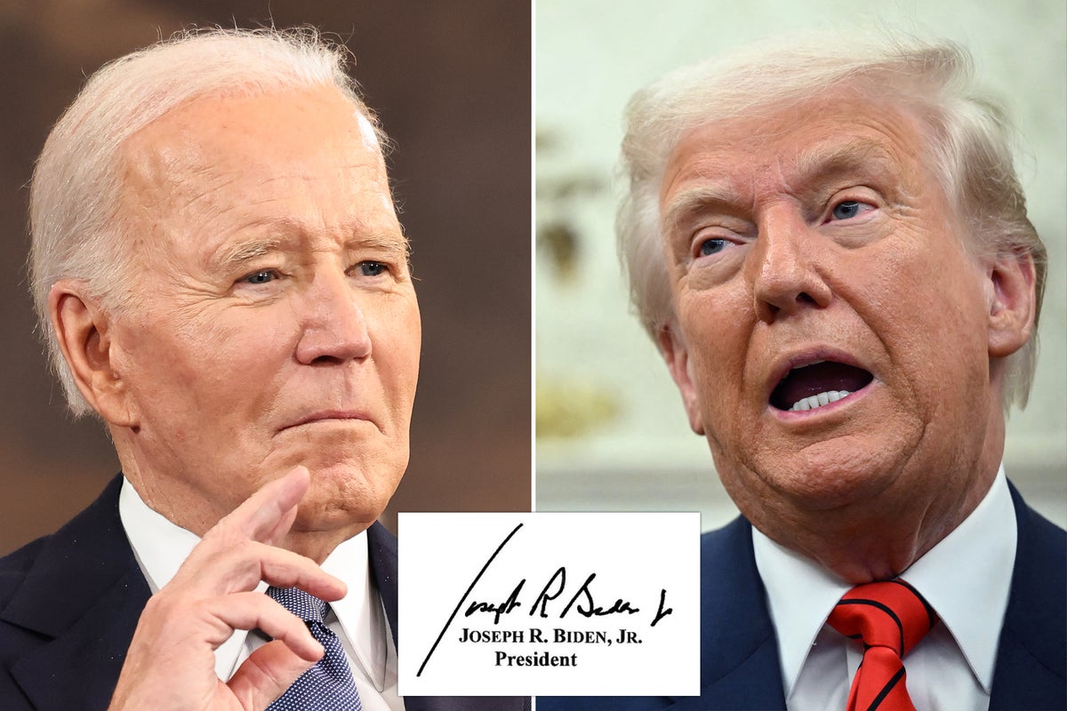 Trump unveils ‘autopen Biden’ portrait hanging on White House facade ‘Wall of Fame’ between his 47 and 45 photos