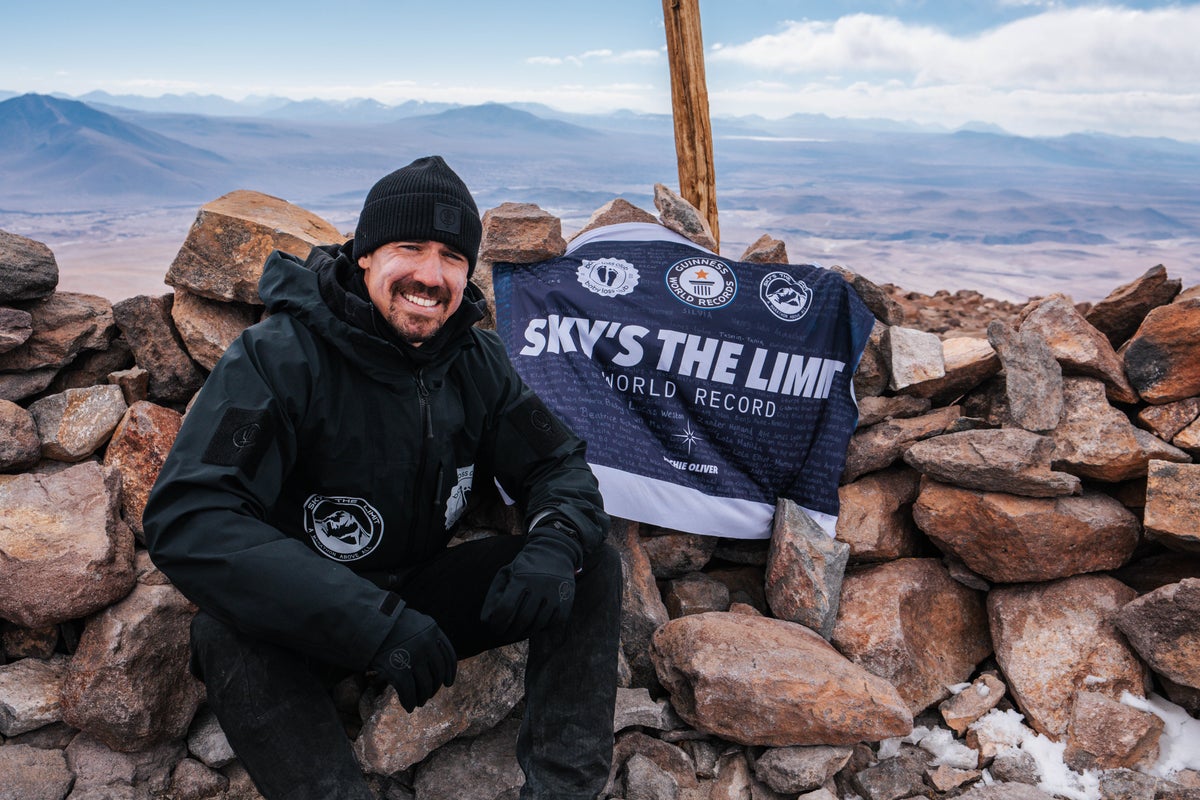 Made in Chelsea star breaks world record with first-ever marathon over volcano