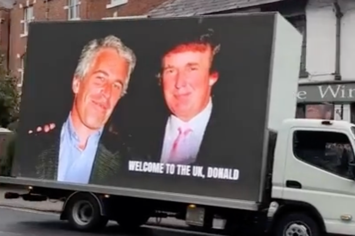 Van with huge Trump-Epstein photo seized by police in Windsor, claim Everyone Hates Elon protesters