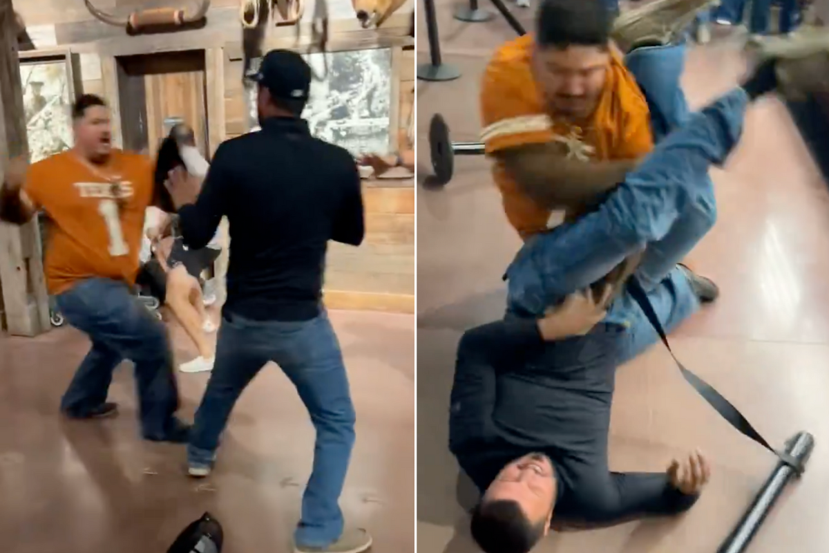 Brawl breaks out in middle of Bass Pro Shop during opening as bathroom argument turns violent